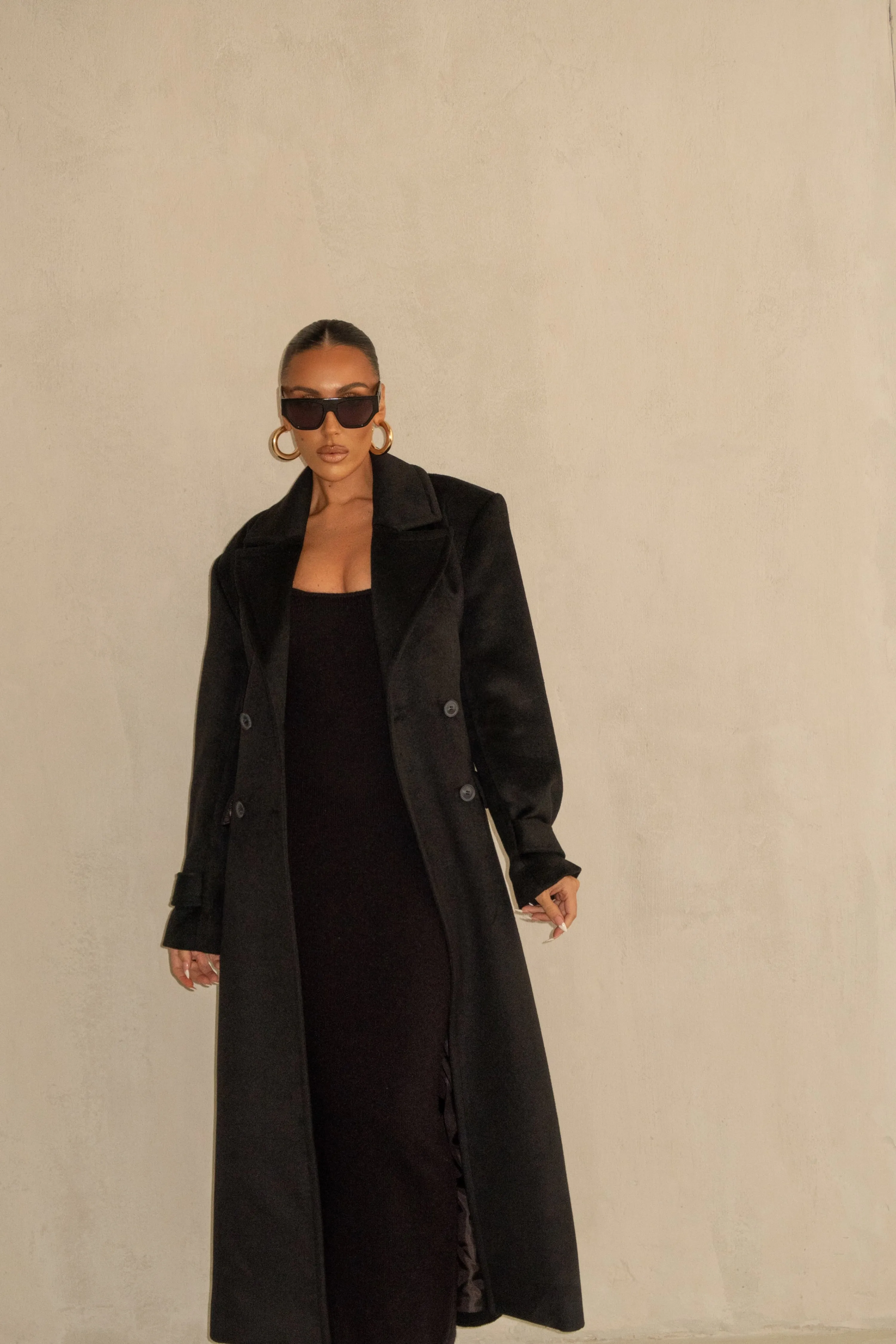Black Rain Or Shine Longline Coat