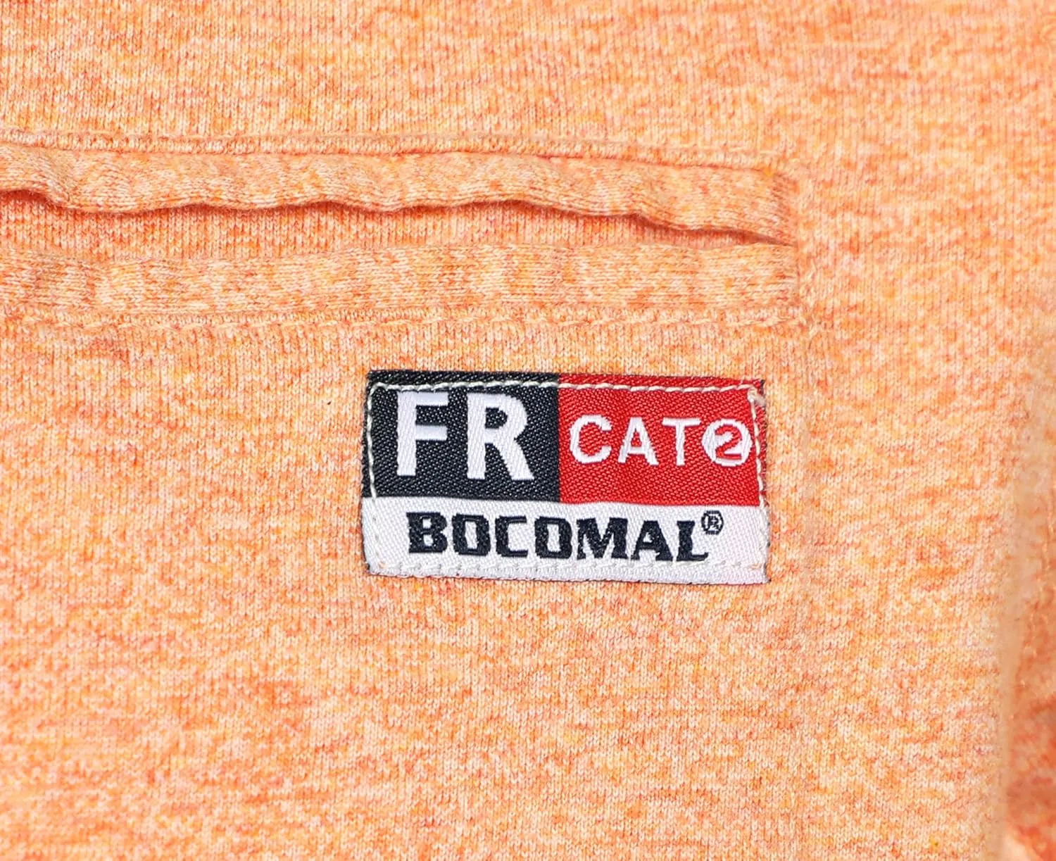 BOCOMAL FR Shirts for Summer Breathable Vented Design 6oz Heather Jersey Flame Resistant Long Sleeve Crew T Shirt