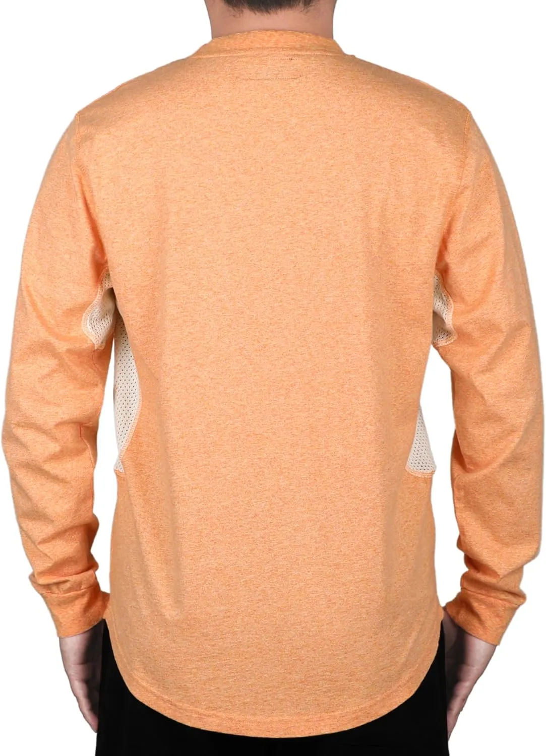 BOCOMAL FR Shirts for Summer Breathable Vented Design 6oz Heather Jersey Flame Resistant Long Sleeve Crew T Shirt
