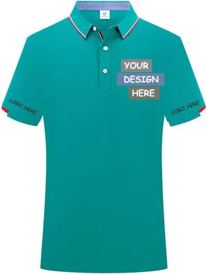 Custom Polo Shirts Design Your Own Personalized Golf Shirt with Logo/Text/Image for Men/Women