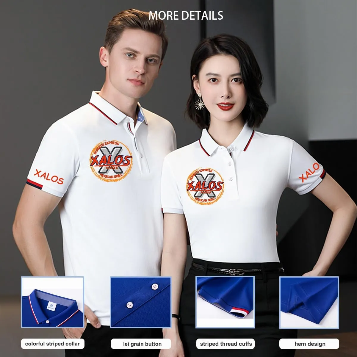 Custom Polo Shirts Design Your Own Personalized Golf Shirt with Logo/Text/Image for Men/Women