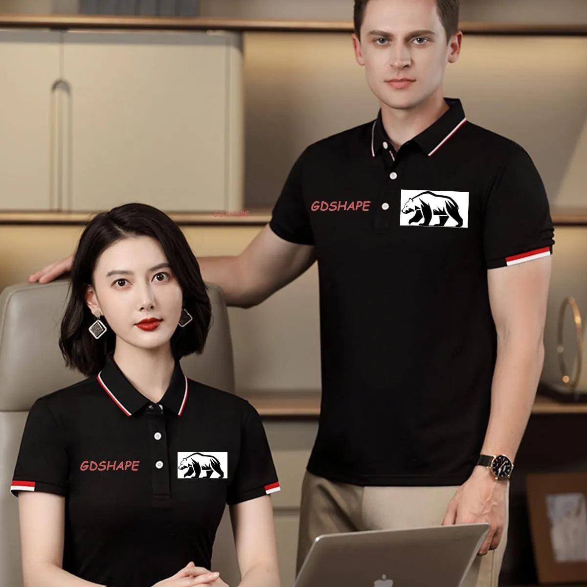 Custom Polo Shirts Design Your Own Personalized Golf Shirt with Logo/Text/Image for Men/Women