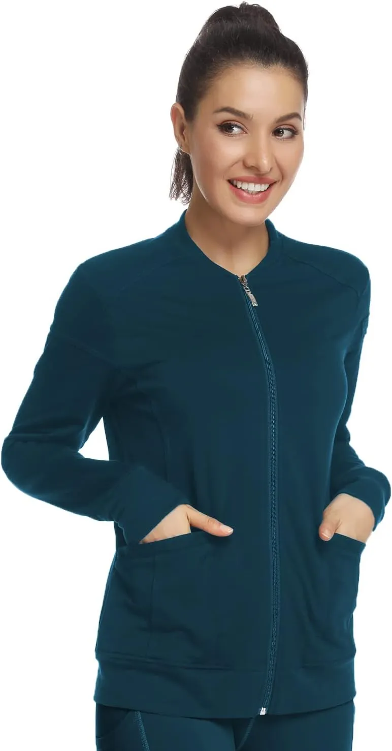 JEYONG Women's Zip Front Warm-Up Jacket