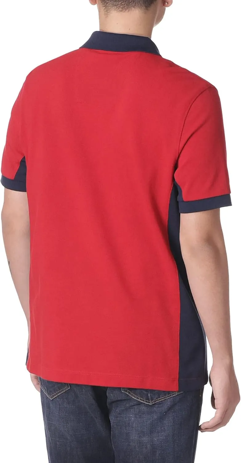 Nautica Men's Short Sleeve Color Block Performance Pique Polo Shirt