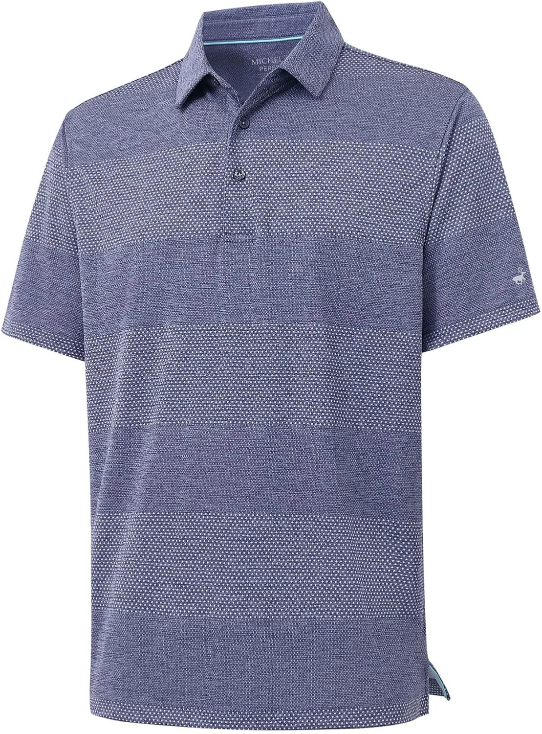 Rouen Golf Shirts for Men Dry Fit Short Sleeve Performance Moisture Wicking Casual Texture Heather Jacquard Mens Polo Shirts