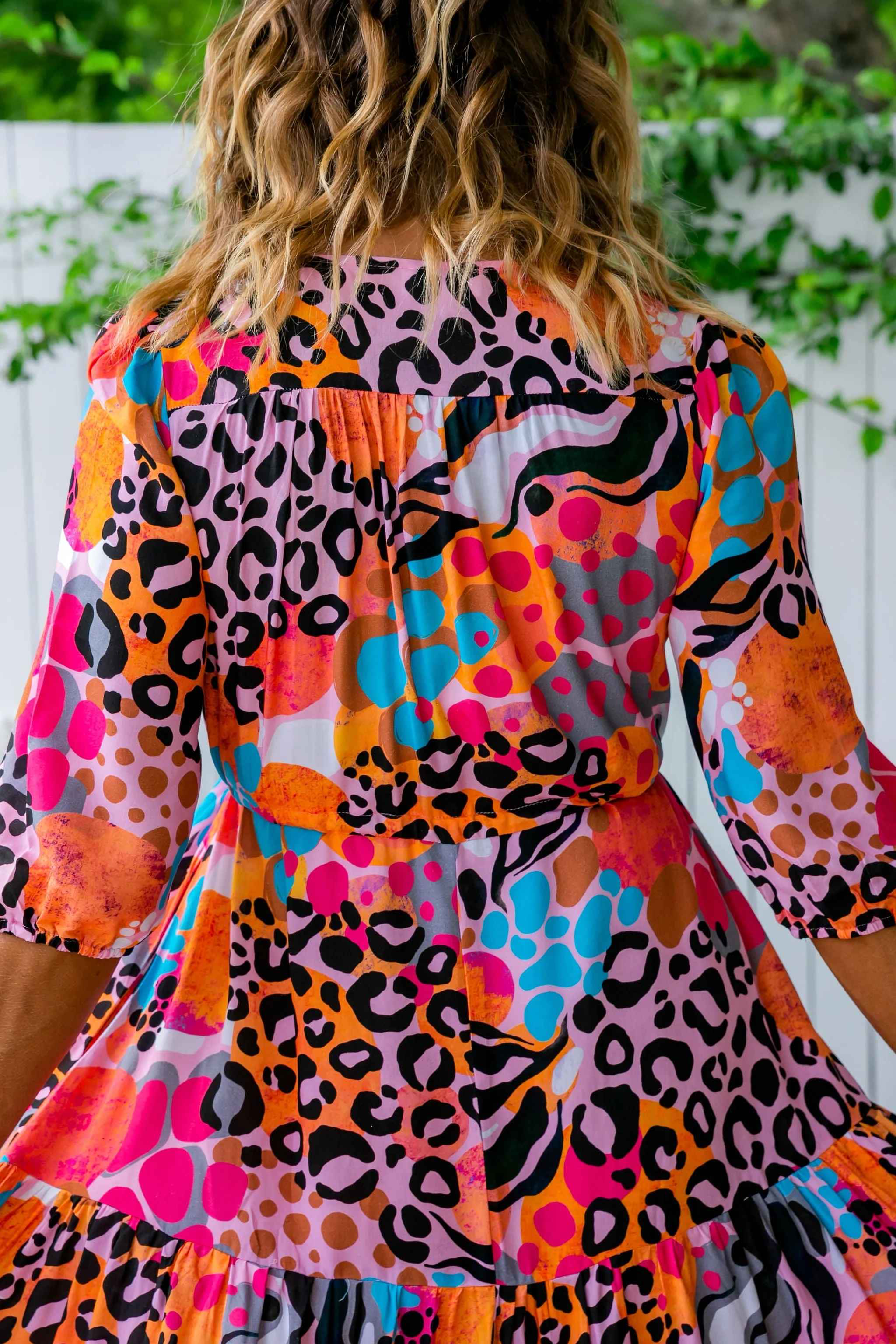 Teagan Maxi Dress in Kasey Rainbow Winter Fierce