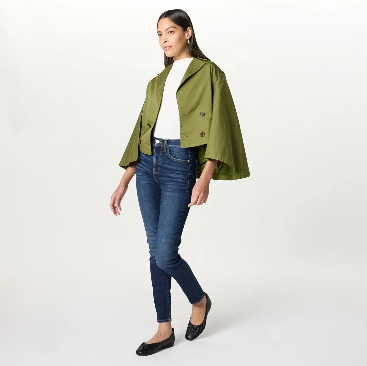 The Drop Women's Standard Hayes Cropped Trench