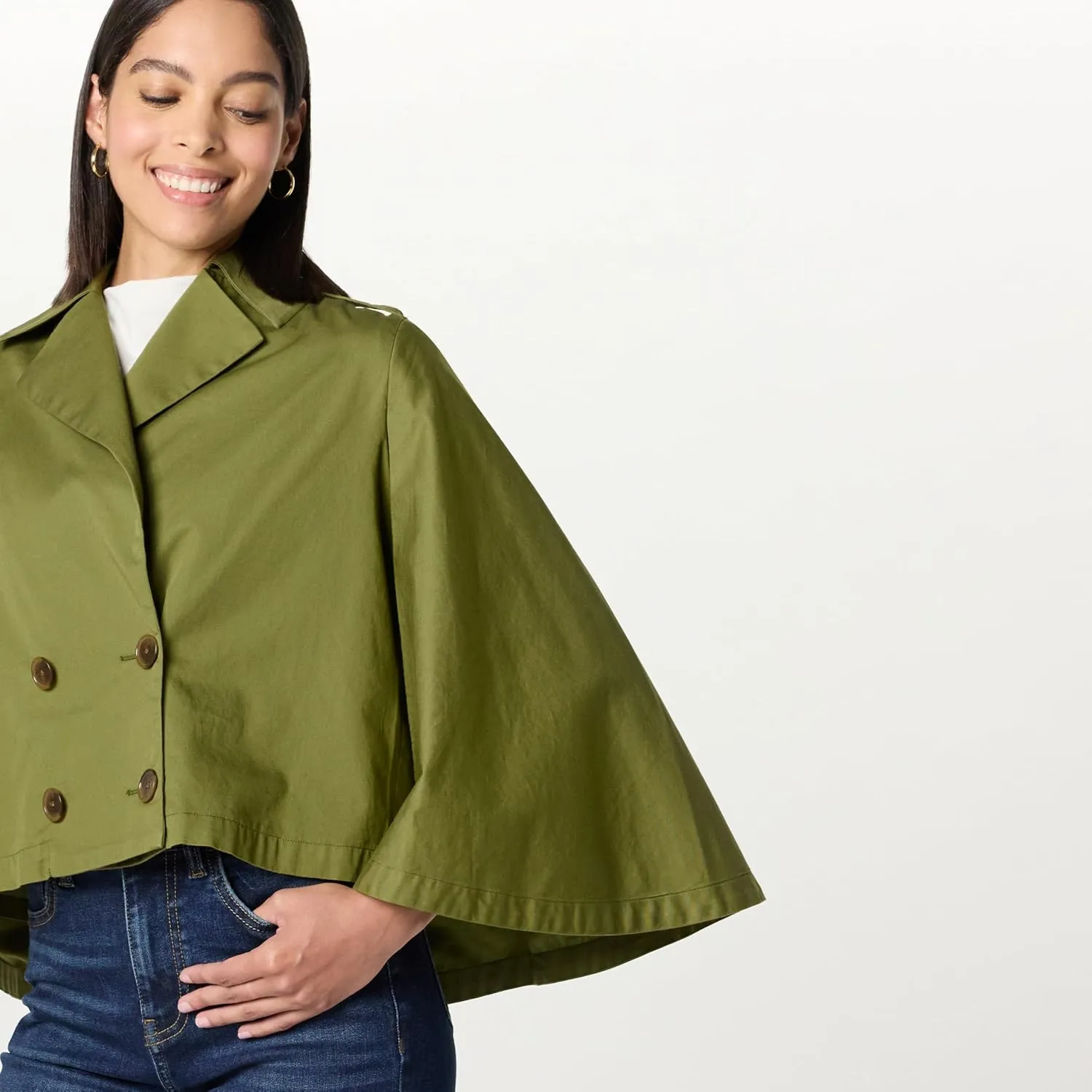 The Drop Women's Standard Hayes Cropped Trench