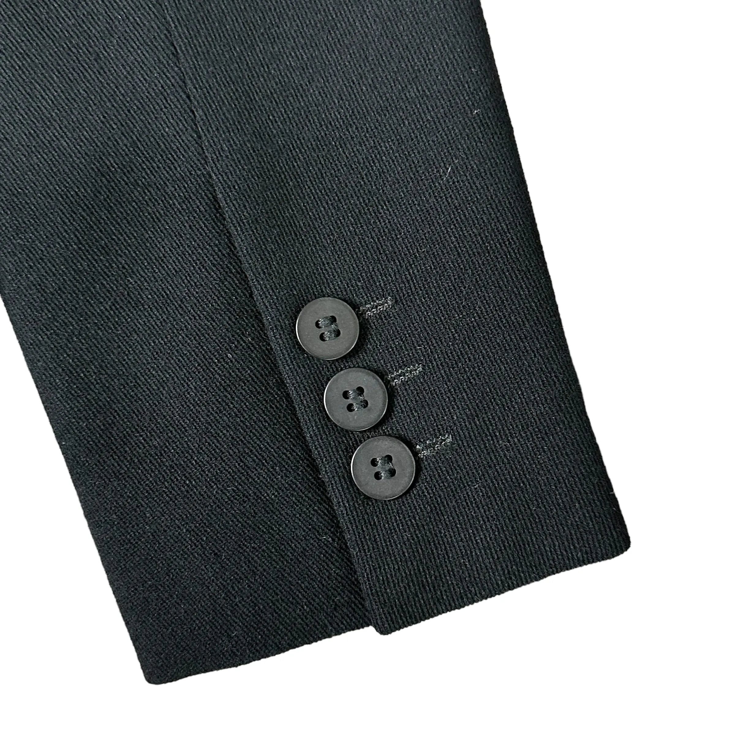 Vintage Black Wool Blazer - 4
