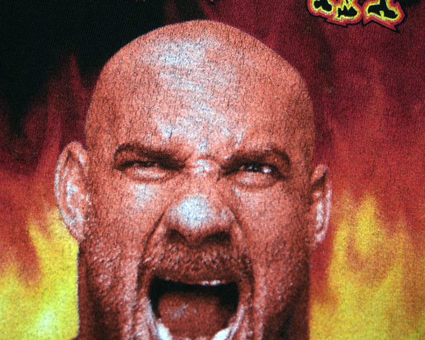 WCW GOLDBERG ON FIRE T-SHIRT LG