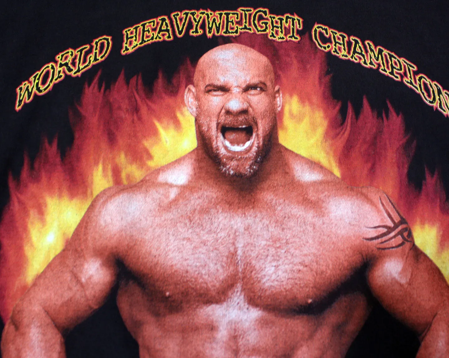 WCW GOLDBERG ON FIRE T-SHIRT LG